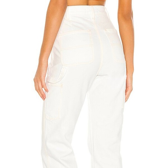 Utility dad jeans, Hudson, white, size 27 , high rise - Picture 2 of 6